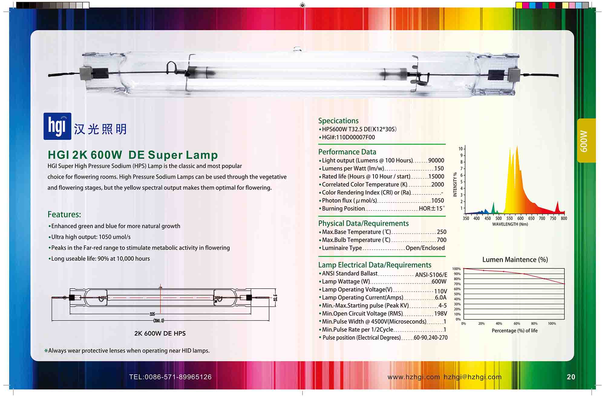 HGI 2K 600W DE Super Lamp