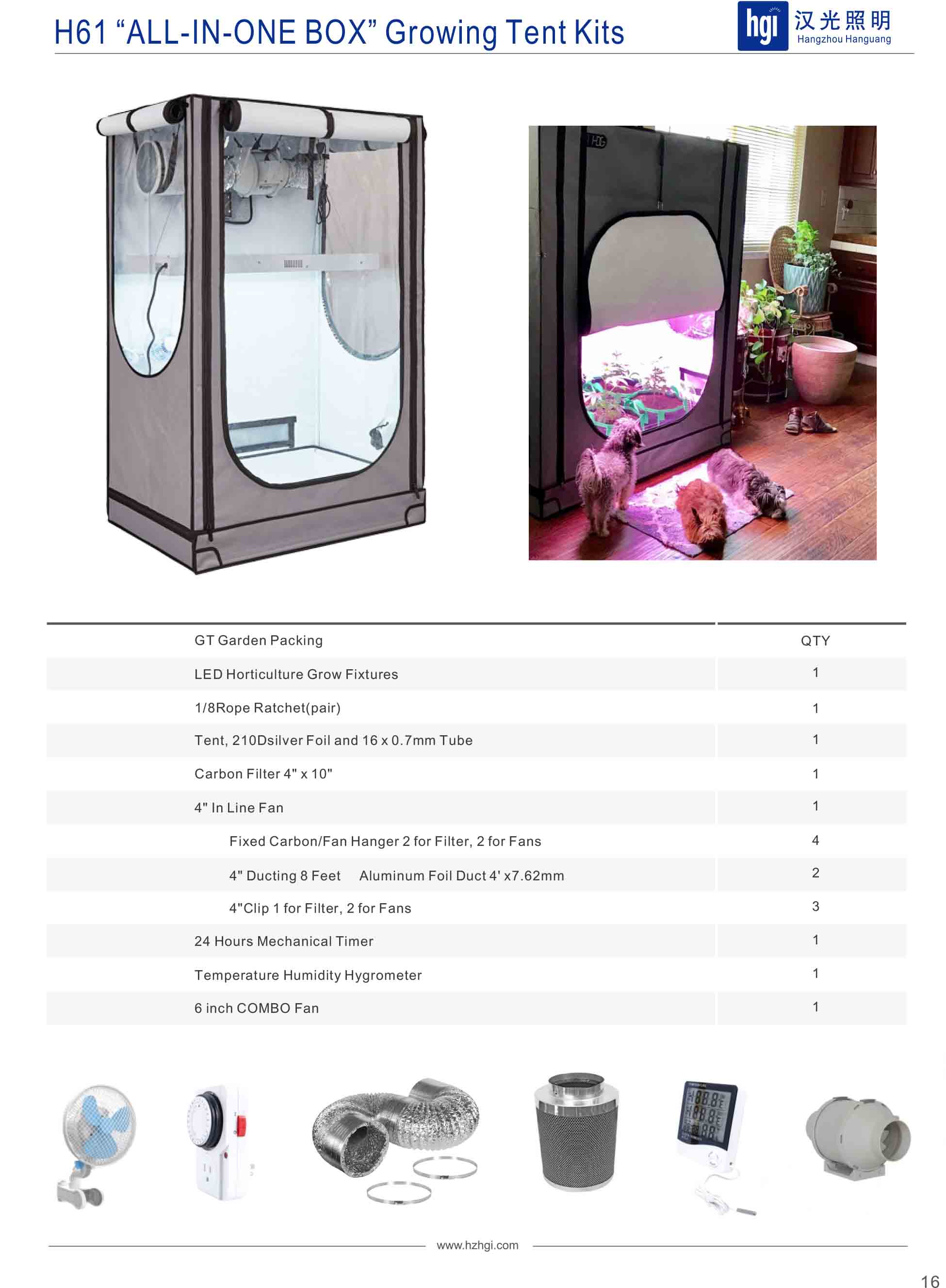 H61 ALL-IN-ONE-BOX Growing Tent Kits